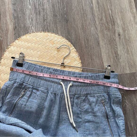 Athleta Cabo linen wide leg pants blue‎ women’s size 10 - Picture 6 of 10